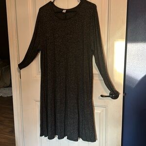 Old Navy long sleeve swing dress - size XL color Charcoal
